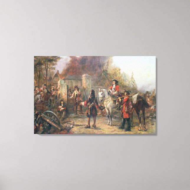 The Garrison of the Village Had At Last Surrendere Canvas Print (Front)