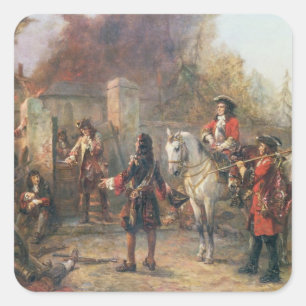 The Garrison of the Village Had At Last Surrendere Square Sticker