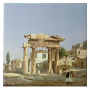 The Gate of Agora in Athens, 1843 Tile