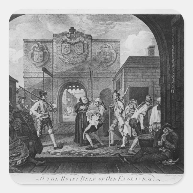 The Gate of Calais, or O The Roast Beef Square Sticker (Front)