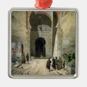 The Gate of Justice, entrance to the Alhambra, Gra Metal Tree Decoration