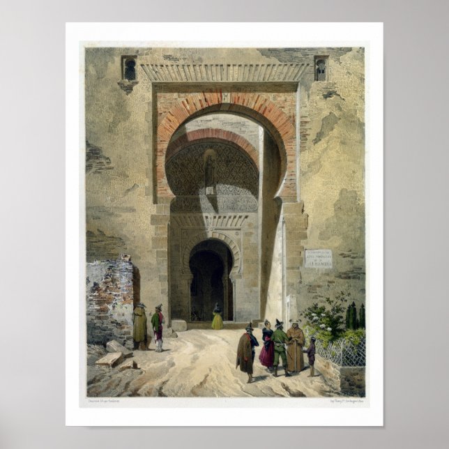 The Gate of Justice, entrance to the Alhambra, Gra Poster (Front)