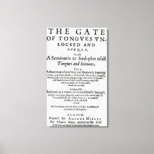 The Gate of Tongues Unlocked', 1631 Canvas Print
