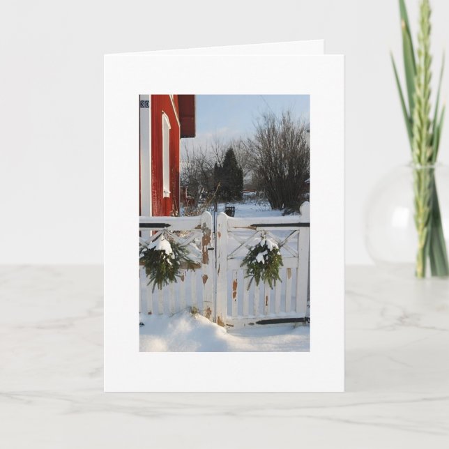 THE GATES OF CHRISTMAS-ACROSS THE MILES HOLIDAY CARD (Front)