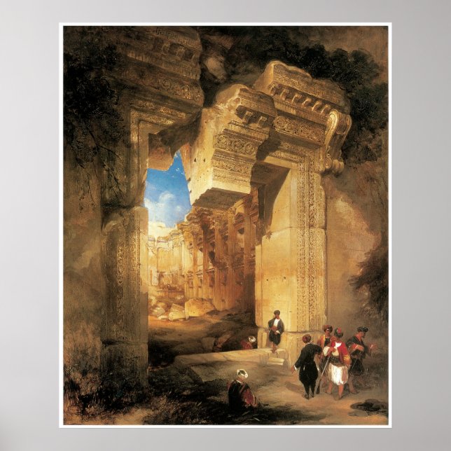 The Gateway of the Great Temple at Baalbek, 1841 Poster (Front)