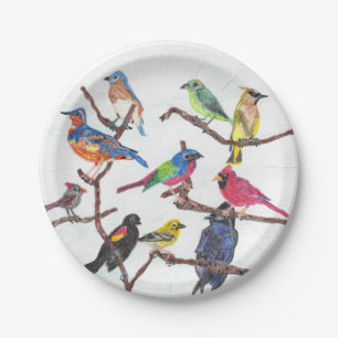 The Gathering Colourful Songbirds Paper Plate Set