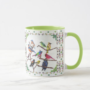 The Gathering Colourful Songbirds Patterned Mug