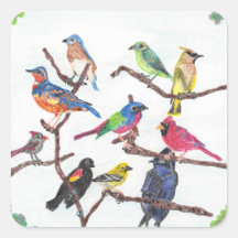 The Gathering Colourful Songbirds Stickers