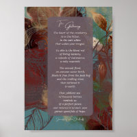 The Gathering cranberry poem w/ fall colours