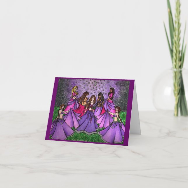 The Gathering of Belly Dancers in Purple  Card (Front)