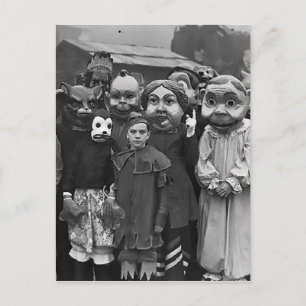 The Gathering on Halloween Postcard