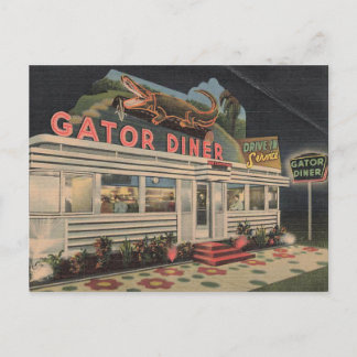 The Gator Diner Vintage Postcard
