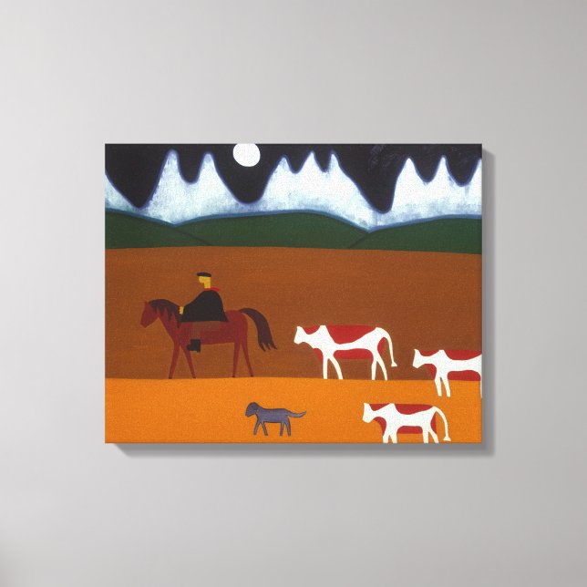 The Gaucho and his Cattle 2006 Canvas Print (Front)
