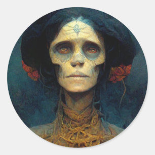 The Gaunt Lady Fantasy Sci-Fi Classic Round Sticker