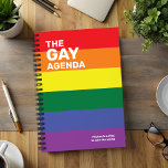 The Gay Agenda Pride Colours Planner<br><div class="desc">The Gay Agenda Proud Colours Planner - For our LGBT community we present this very cool planner.  Presented in gay pride colours to help celebrate love and acceptance for all. Stay on top of all your important appointments and notes with this awesome colourful and modern planner.</div>