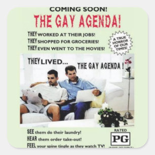 The Gay Agenda! Square Sticker