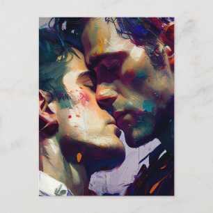 The Gay Lovers Kiss Postcard