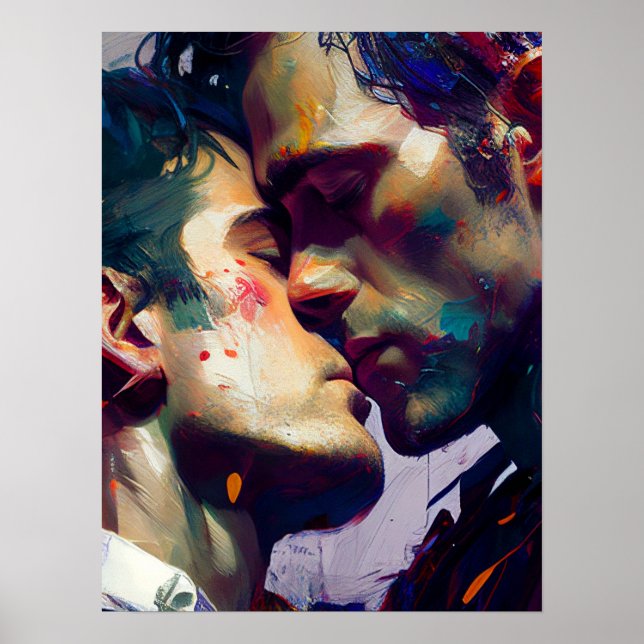 The Gay Lovers Kiss Poster (Front)