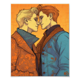 The Gay Men in Love Ardent Gay Love Photo Print