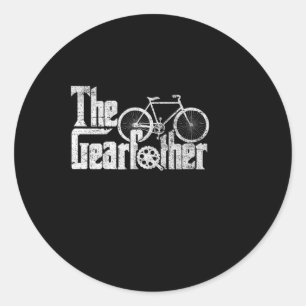 The Gearfather Cycling Fathers Day Parody Gamer Da Classic Round Sticker