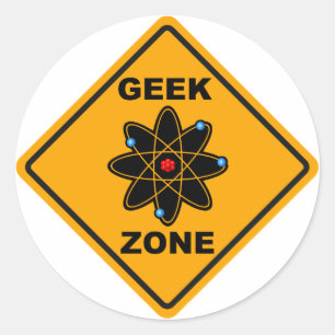 The Geek Zone Sign Classic Round Sticker