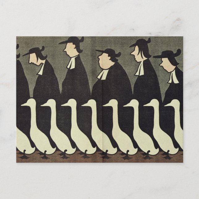 The Geese, anti-clerical Postcard (Front)