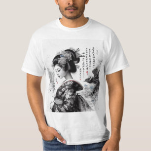 The geisha in black ink T-Shirt