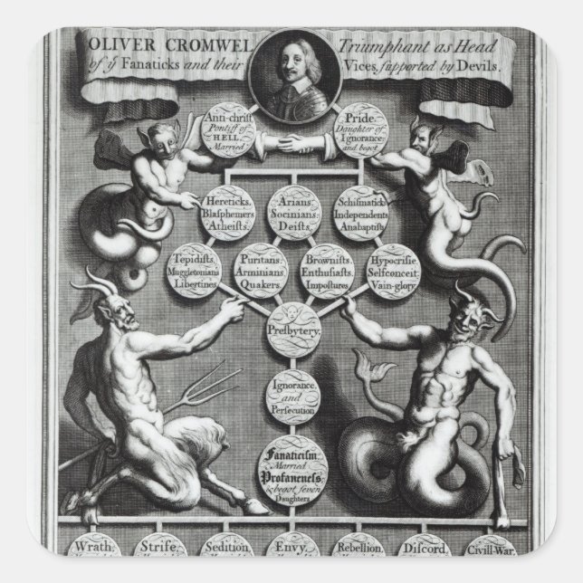 The Genealogy of the Anti-Christ Oliver Square Sticker (Front)