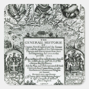 The General Histoire of Virginia Square Sticker