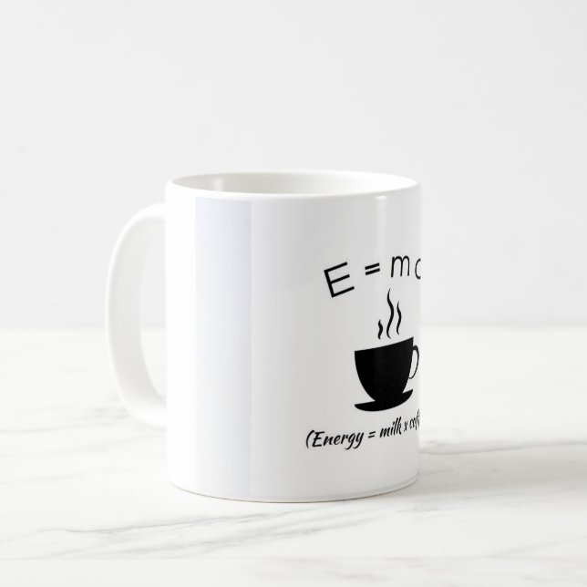 The Genius Sip: E=mc² Edition Coffee Mug (Front Left)