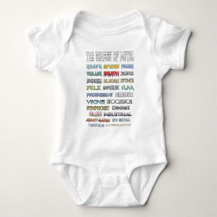 The Genres Of Metal Baby Bodysuit