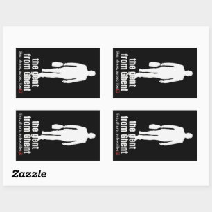THE GENT FROM GHENT RECTANGULAR STICKER