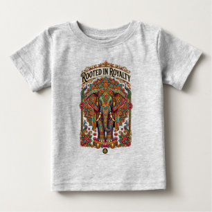 The Gentle Giant: Artistic Elephant Design Baby T-Shirt