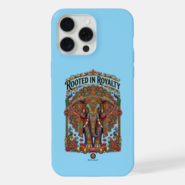 The Gentle Giant: Artistic Elephant Design iPhone Case (Back)