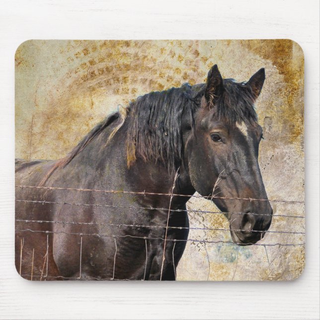The Gentle One, A draft horse Mouse Mat (Front)