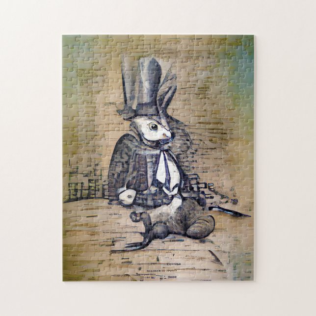 The Gentleman Rabbit  Jigsaw Puzzle (Vertical)