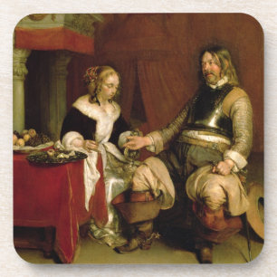 The Gentleman Soldier (oil on canvas) Coaster