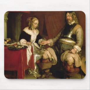 The Gentleman Soldier (oil on canvas) Mouse Mat