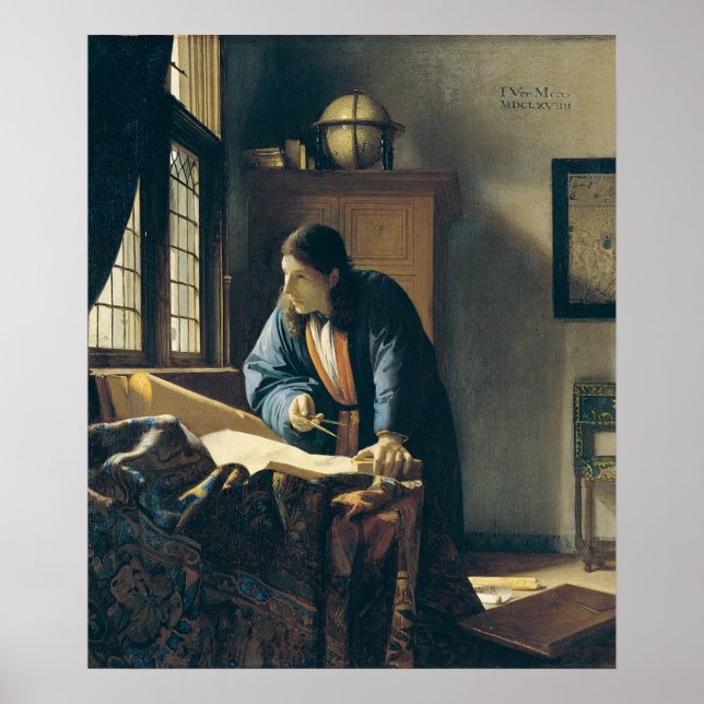 The Geographer by Vermeer - Poster (Front)