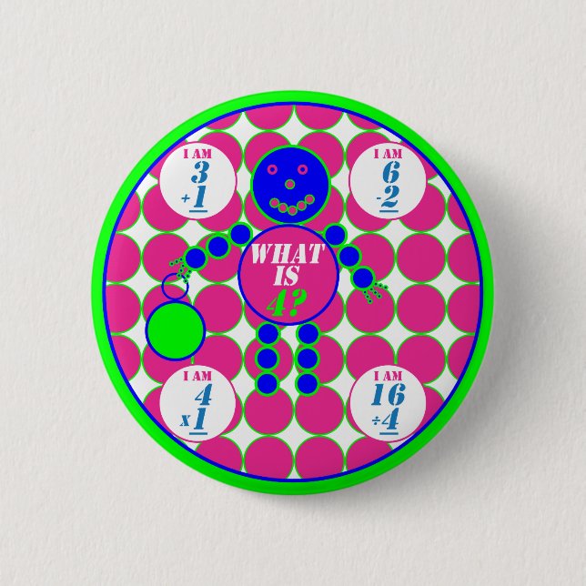 The Geometrics-Button-Circle-Age 4 6 Cm Round Badge (Front)