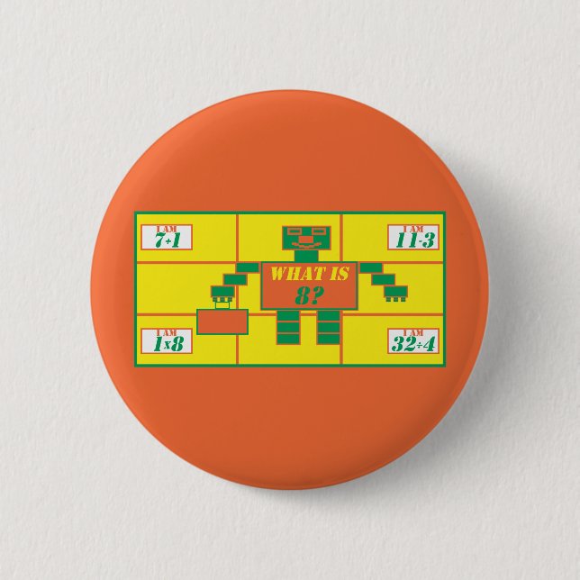 The Geometrics-Button-Rectangle-Age 8 6 Cm Round Badge (Front)