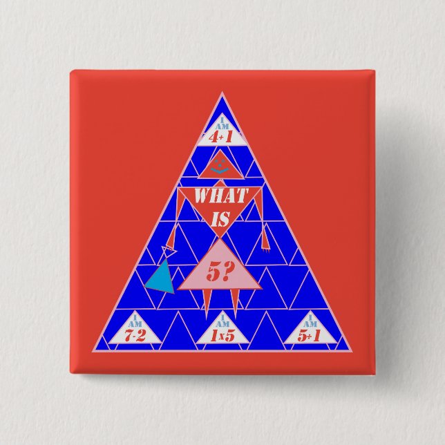 The Geometrics-Button-Triangle-Age 5 15 Cm Square Badge (Front)