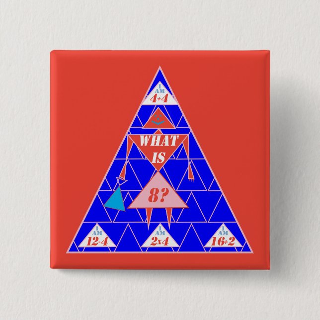 The Geometrics-Button-Triangle-Age 8 15 Cm Square Badge (Front)