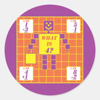 The Geometrics-Sticker-Square-Age 4 Classic Round Sticker