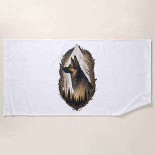 The German Shepherd 003 Beach Towel