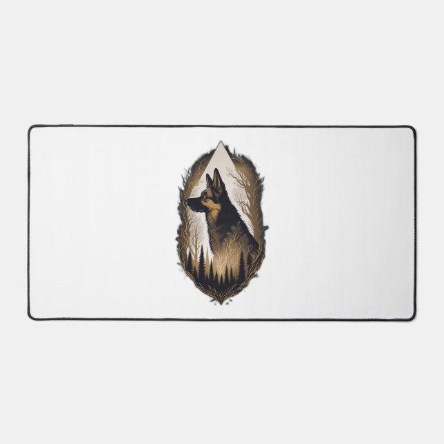 The German Shepherd 003 Desk Mat (Front)