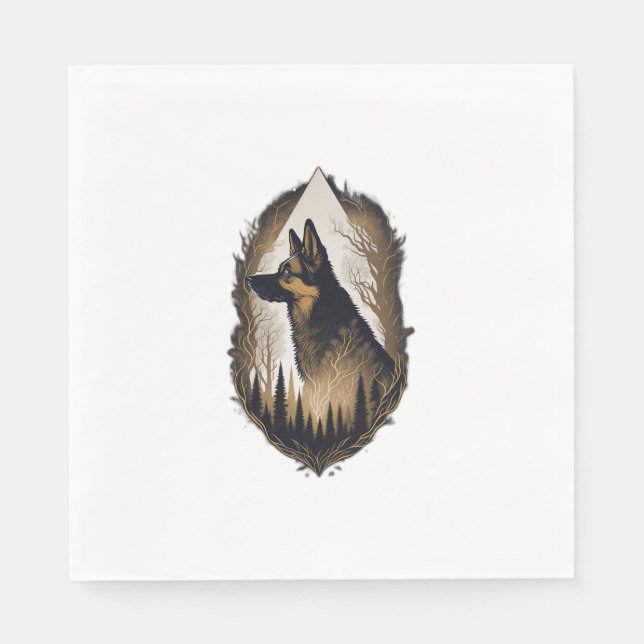 The German Shepherd 003 Napkin (Front)