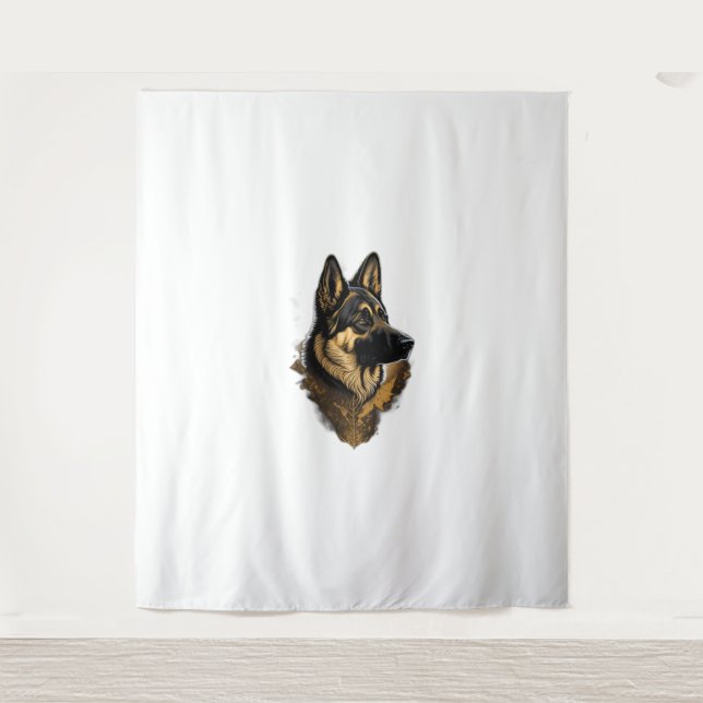 The German Shepherd 004  Tapestry (Front)