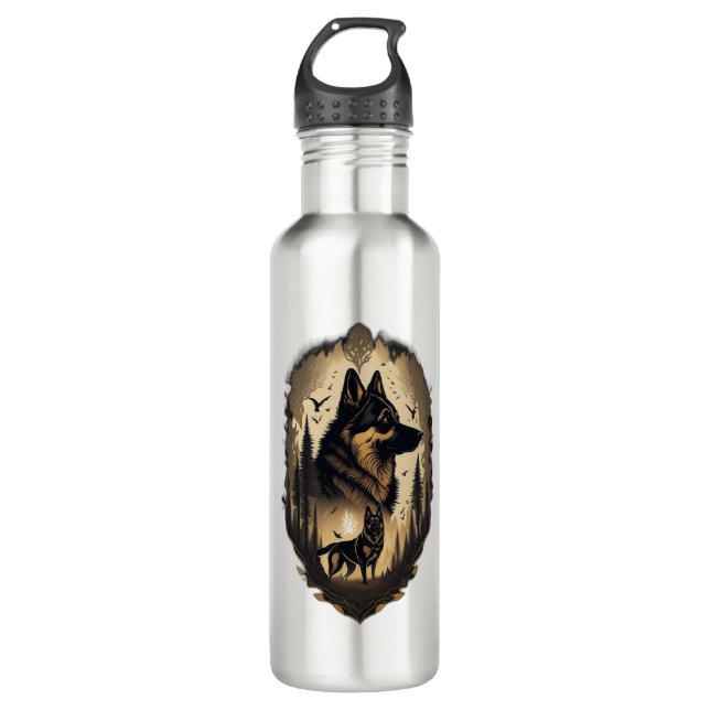 The German Shepherd 005  710 Ml Water Bottle (Front)