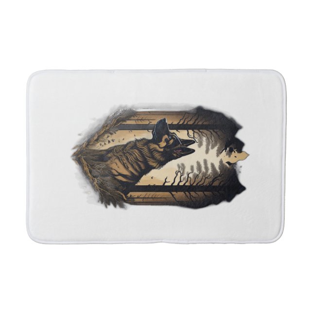 The German Shepherd 006  Bath Mat (Front)